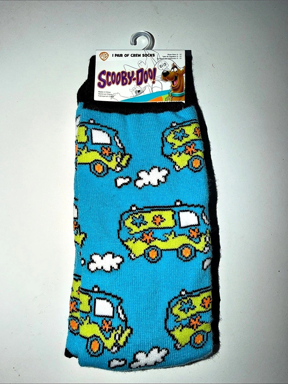 Scooby-Doo! Adult Printed Crew Socks NWT in Blue